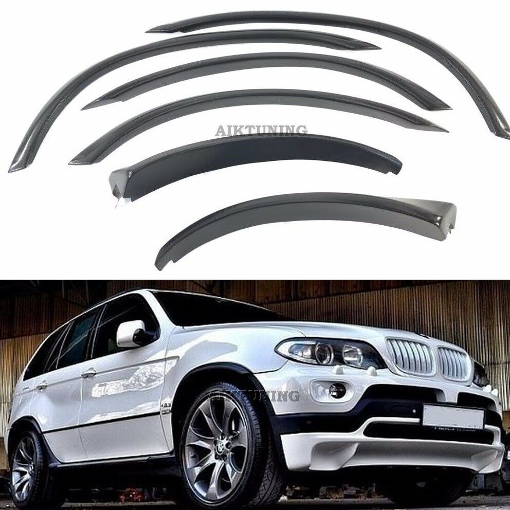 BMW X5 E53 Wide Fender Flares Set Arches Trim Extension Spoilers Black outlet by Lasscar